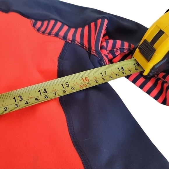 𝅺lululemon UTurn Navy Blue and Orange Women Half Zip Running  Long Sleeve Top - Picture 5 of 7